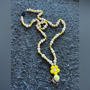 Yellow Flower Lanyard
